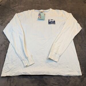 ComfortWash Mount Rainier Long Sleeve Graphic Tee Light Blue Mens Large NWT